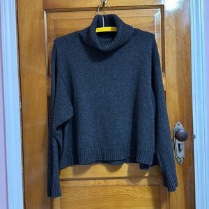Nicoli Grey Knit Oversized Turtleneck Sweater Women’s Medium